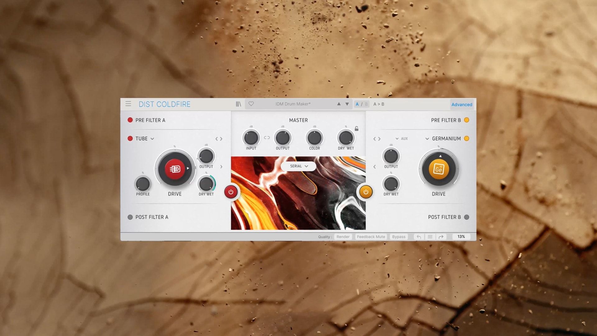 Arturia Dist COLDFIRE 2つの歪みをブレンドする