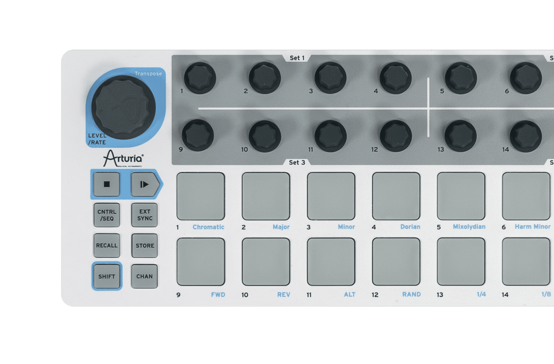 by Novalays Black card overlay for the Arturia Beatstep sequencer 