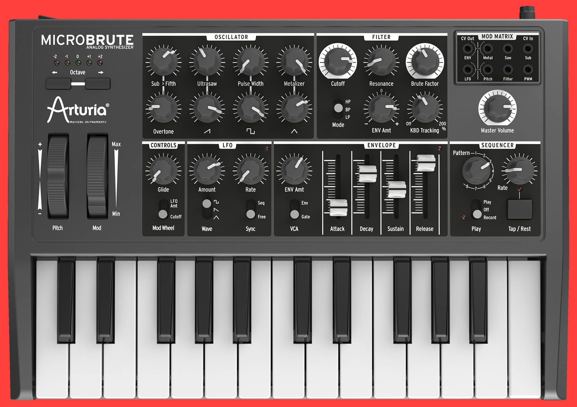 海外限定】 Arturia MICROBRUTE アナログシンセサイザー 鍵盤楽器