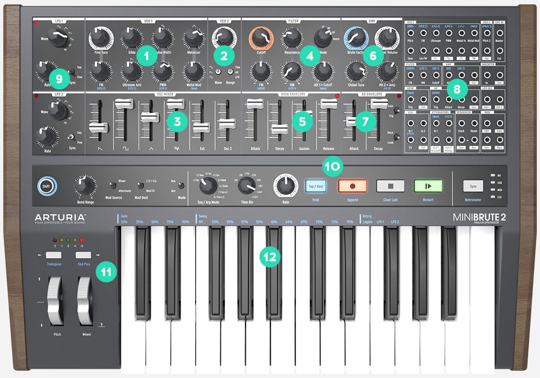 Arturia MINI BRUTE アナログシンセサイザー-connectedremag.com