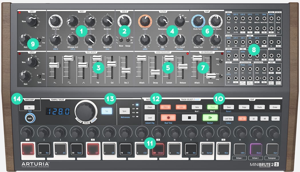 Arturia LIMITED EDITION MiniBrute 2S Semi-modular Analog