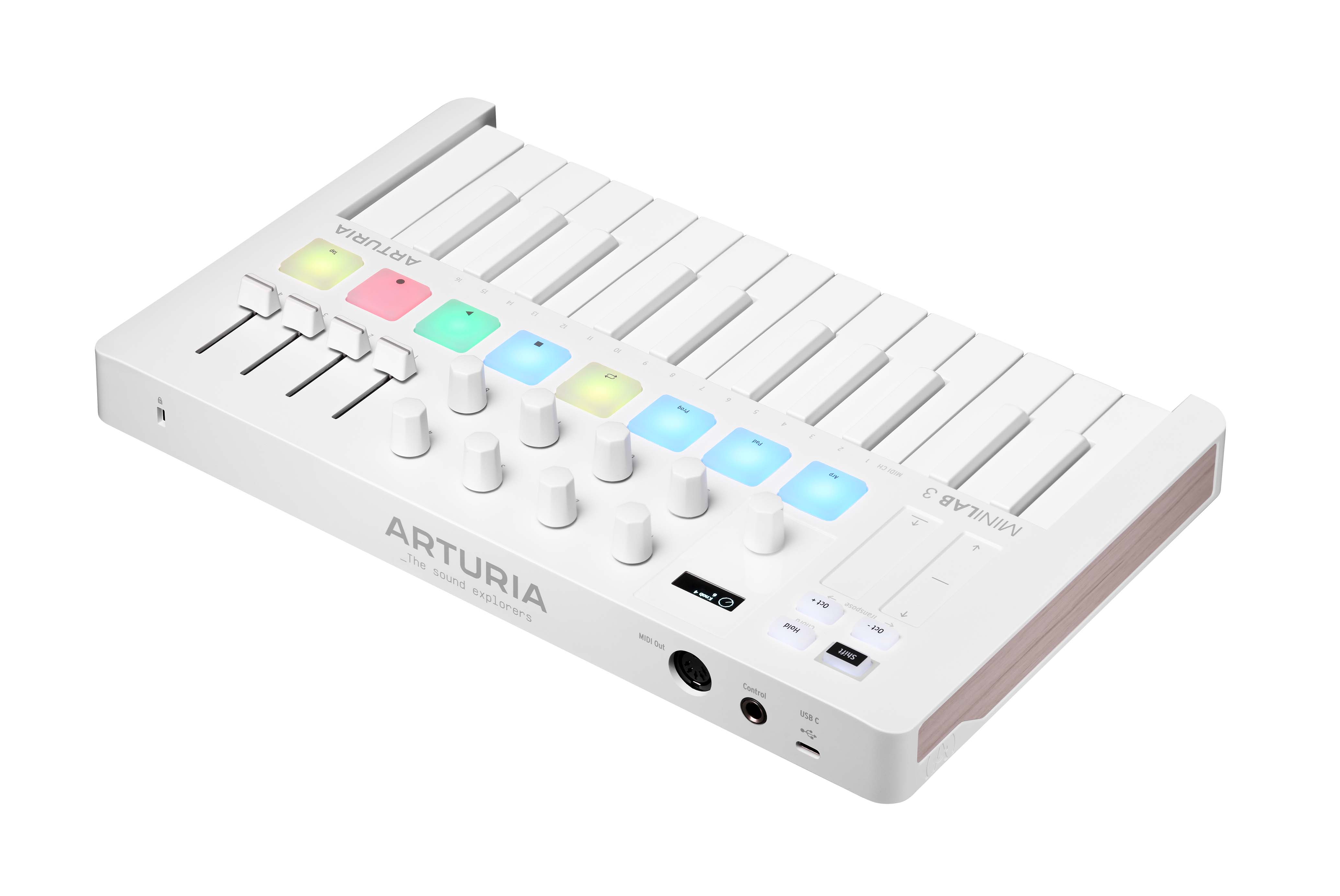  Arturia - MiniLab 3 - Universal MIDI controller for music  production with all-in-one software package - 25 keys, 8 multicolor pads -  black : Musical Instruments