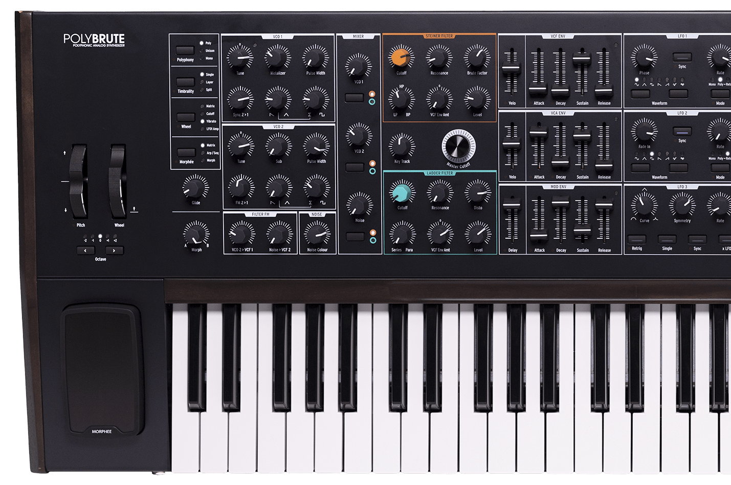 Arturia PolyBrute Noir Edition Polyphonic Analog Synthesizer STAGE RIG