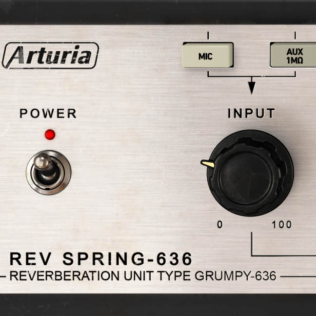 Arturia Rev SPRING-636 プリアンプで色付けできる